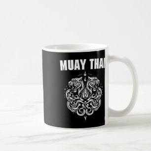 Sak Yant Muay Thai Art Tattoo Twin Tiger Kickboxin Coffee Mug