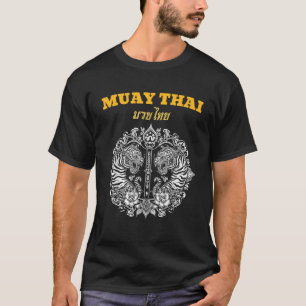 Sak Yant Muay Thai Art Tattoo Twin Tiger Kickboxin T-Shirt