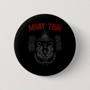 Sak Yant Muay Thai Kickboxing Tattoo Asian Cultura 6 Cm Round Badge