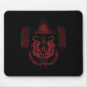 Sak Yant Muay Thai Kickboxing Tattoo Asian Cultura Mouse Pad