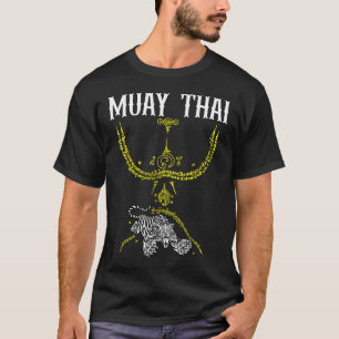 Sak Yant Muay Thai Kickboxing Tiger Tattoo Asian C T-Shirt