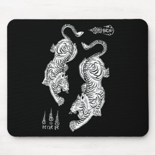 Sak Yant Muay Thai Kickboxing Tigers Tattoo Asian  Mouse Pad