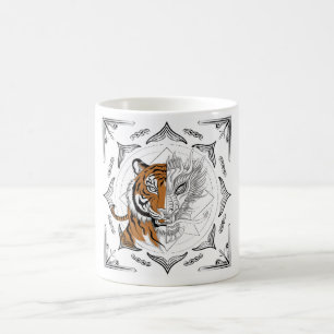 Sak Yant Tiger morphing into Dragon Mug