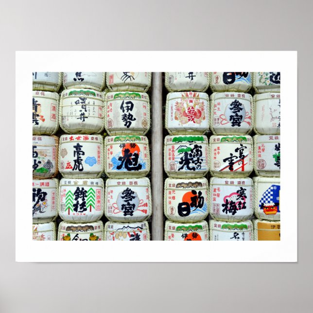 Sake Casks of Ise Shrine, Japan Poster (Front)