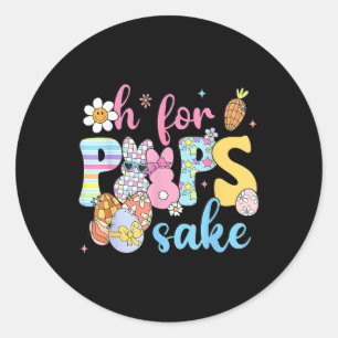 Sake Funny Easter Bunny Print Gles Happy Easter Wo Classic Round Sticker