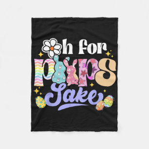 Sake Funny Easter Bunny Print Gles Happy Easter Wo Fleece Blanket