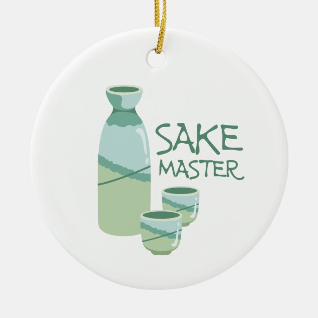Sake Master Ceramic Ornament (Front)