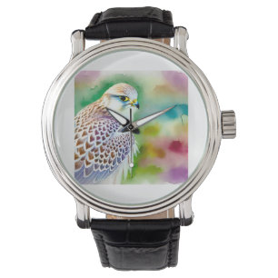 Saker falcon 041024AREF119 - Watercolor Watch