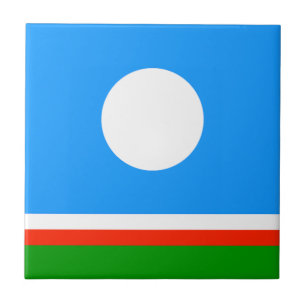 Sakha Flag Ceramic Tile