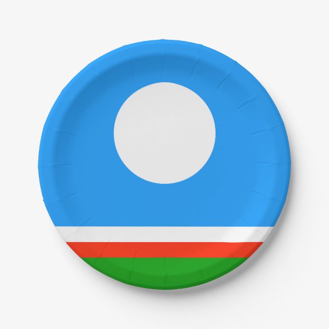 Sakha Flag Paper Plate (Front)