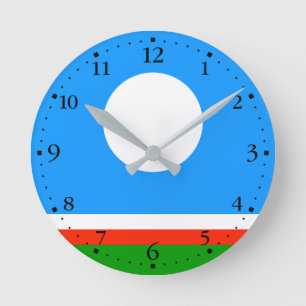 Sakha Flag Round Clock