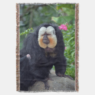 Saki Monkey Throw Blanket
