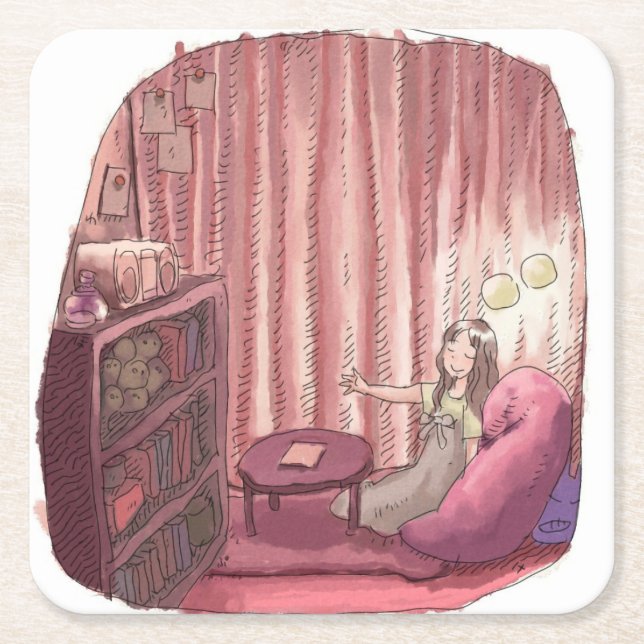 Sakukuji Square Paper Coaster (Front)