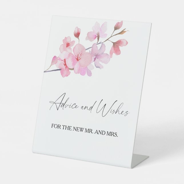 Sakura - Advice and Wishes for Newlyweds Poster Pedestal Sign (Front)