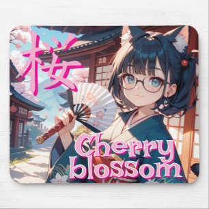 Sakura and Nekomimi no Shojo and Sensu Mouse Pad
