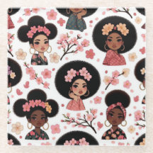 Sakura and Puffs - black girls with afro puffs