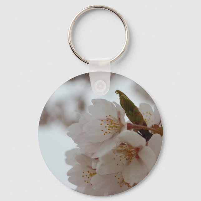 Sakura Beautiful Japanese Cherry Blossom Key Ring (Front)