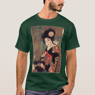 Sakura Beer 1912 Japan Japanese Geisha Woman Flowe T-Shirt