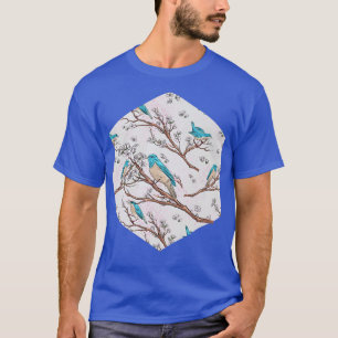 Sakura Bird Watching Cherry Blossom Flower Bird T-Shirt