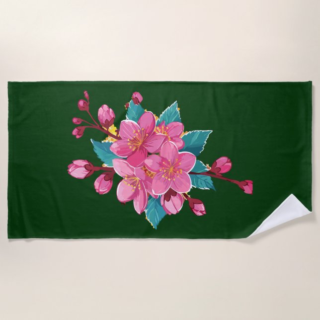 Sakura bloom beach towel (Front)