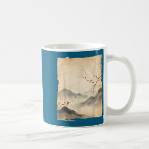 Sakura Blossom Branches Japanese Ink Painting Art  Coffee Mug
