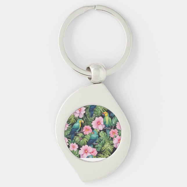  Sakura Blossom Pattern playing  Key Ring (Front)