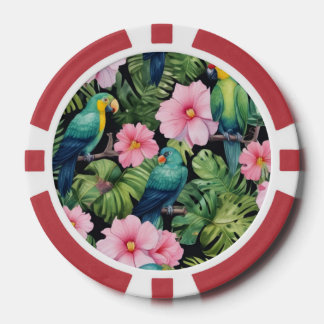 Sakura Blossom Pattern playing Poker Chips