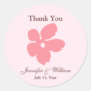 Sakura Blossom Silhouette Favour Stickers