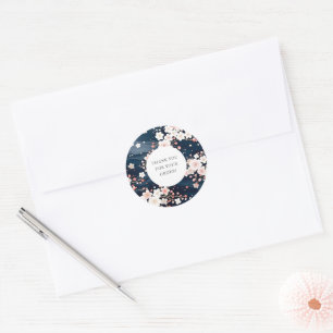 Sakura Blossom Thank You For Your Order Classic Round Sticker