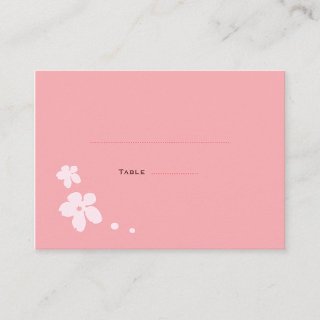 Sakura Blossoms Silhouette Place Cards (Front)
