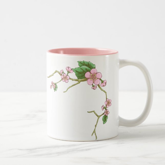Sakura Blossoms Two-Tone Coffee Mug (Right)