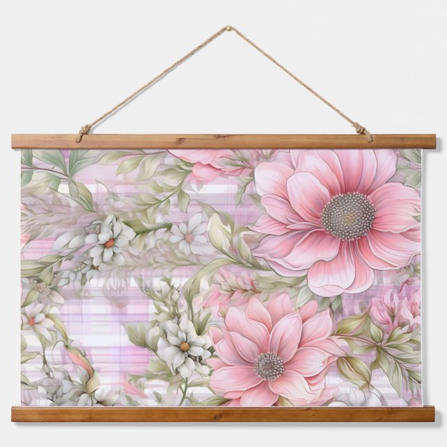 Sakura Blush Serenade Botanical Hanging Tapestry (Front)