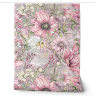 Sakura Blush Serenade Botanical Wallpaper