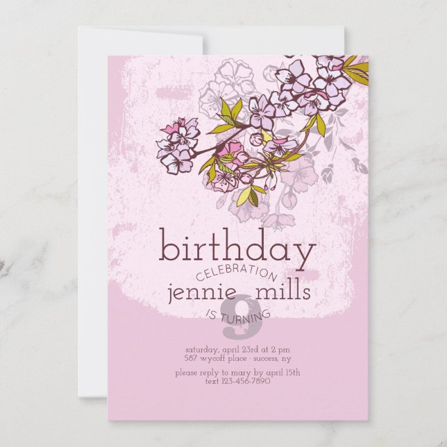 Sakura Branch Invitation (Front)