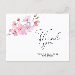 Sakura - bridal shower thank you card