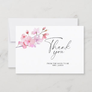 Sakura - bridal shower thank you card