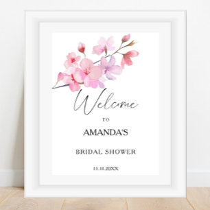 Sakura - bridal shower welcome sign