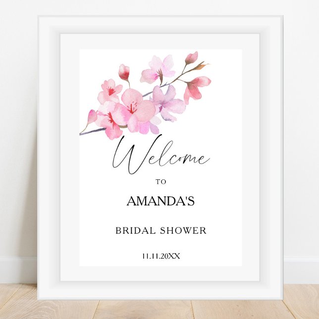 Sakura - bridal shower welcome sign (Creator Uploaded)
