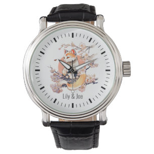 Sakura cat   Japanesee Anime Style Customizable Watch