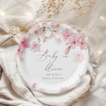 Sakura cherry blossom baby shower paper plate<br><div class="desc">Sakura cherry blossom baby shower Paper Plates 
Matching items available.</div>