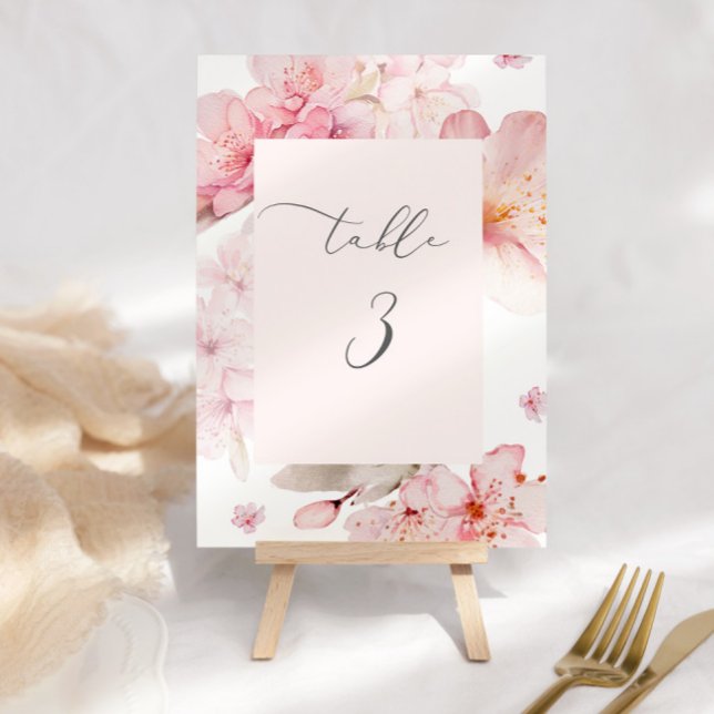 Sakura cherry blossom elegant table number (Creator Uploaded)