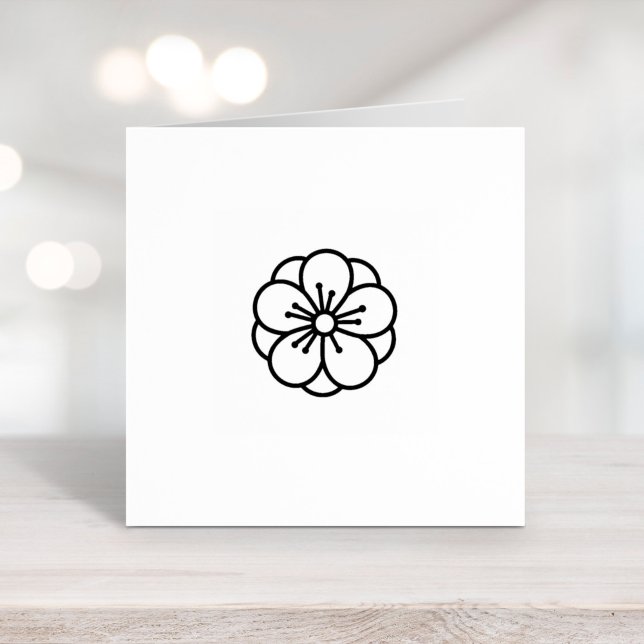 Sakura Cherry Blossom Flower Loyalty Card Discount Rubber Stamp (Creator Uploaded)