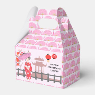 Sakura Cherry Blossom Japanese Girl Birthday Party Favour Box