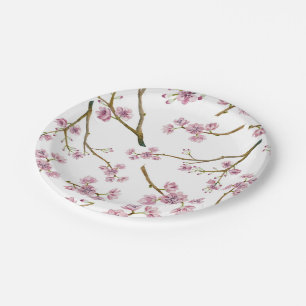 Sakura Cherry Blossom Print Paper Plate