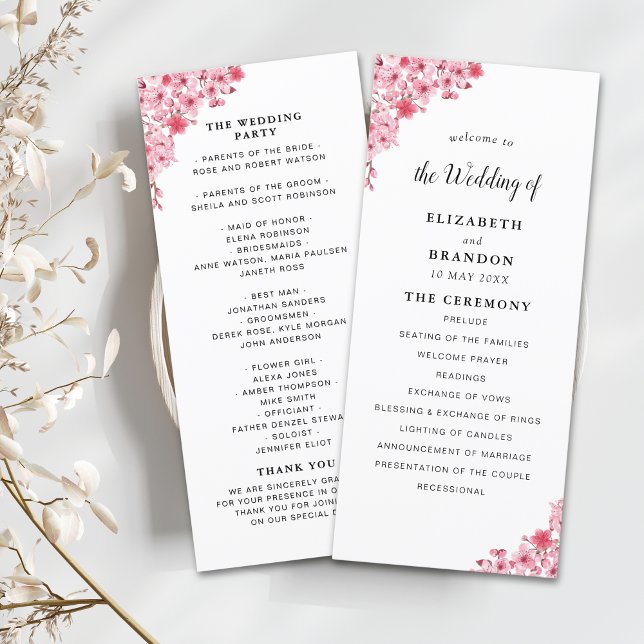 Sakura – Cherry Blossom Sakura Wedding  Program (Creator Uploaded)