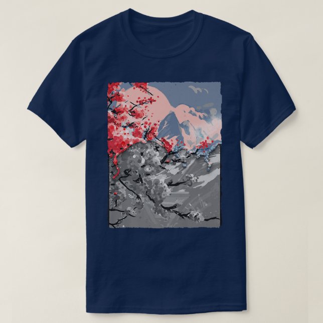 Sakura Cherry Blossom Tree  T-Shirt (Design Front)