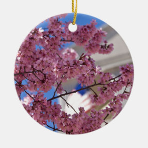 Sakura Cherry Blossoms Americana Ceramic Ornament