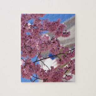 Sakura Cherry Blossoms Americana Jigsaw Puzzle