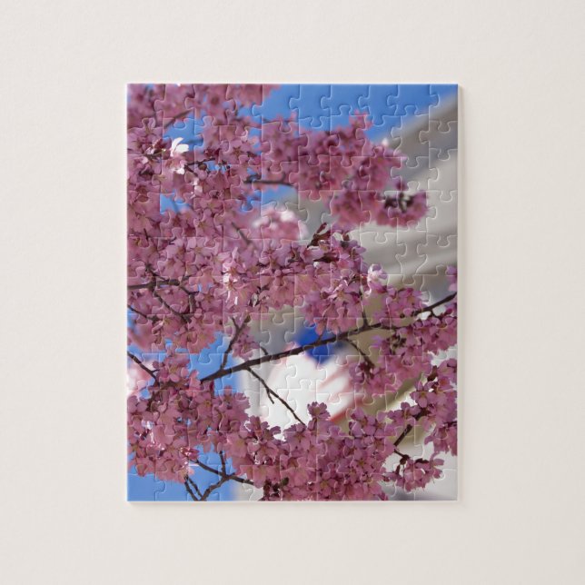 Sakura Cherry Blossoms Americana Jigsaw Puzzle (Vertical)