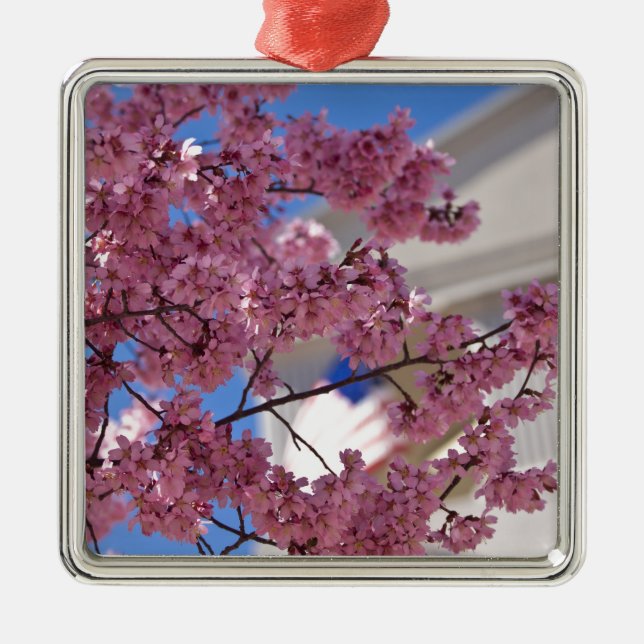 Sakura Cherry Blossoms Americana Metal Tree Decoration (Front)